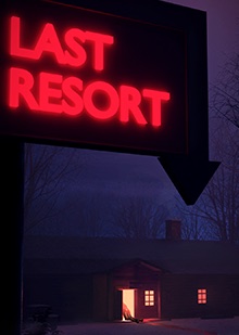 The Last Resort Escape Room title
    image. A picture of an old hotel.